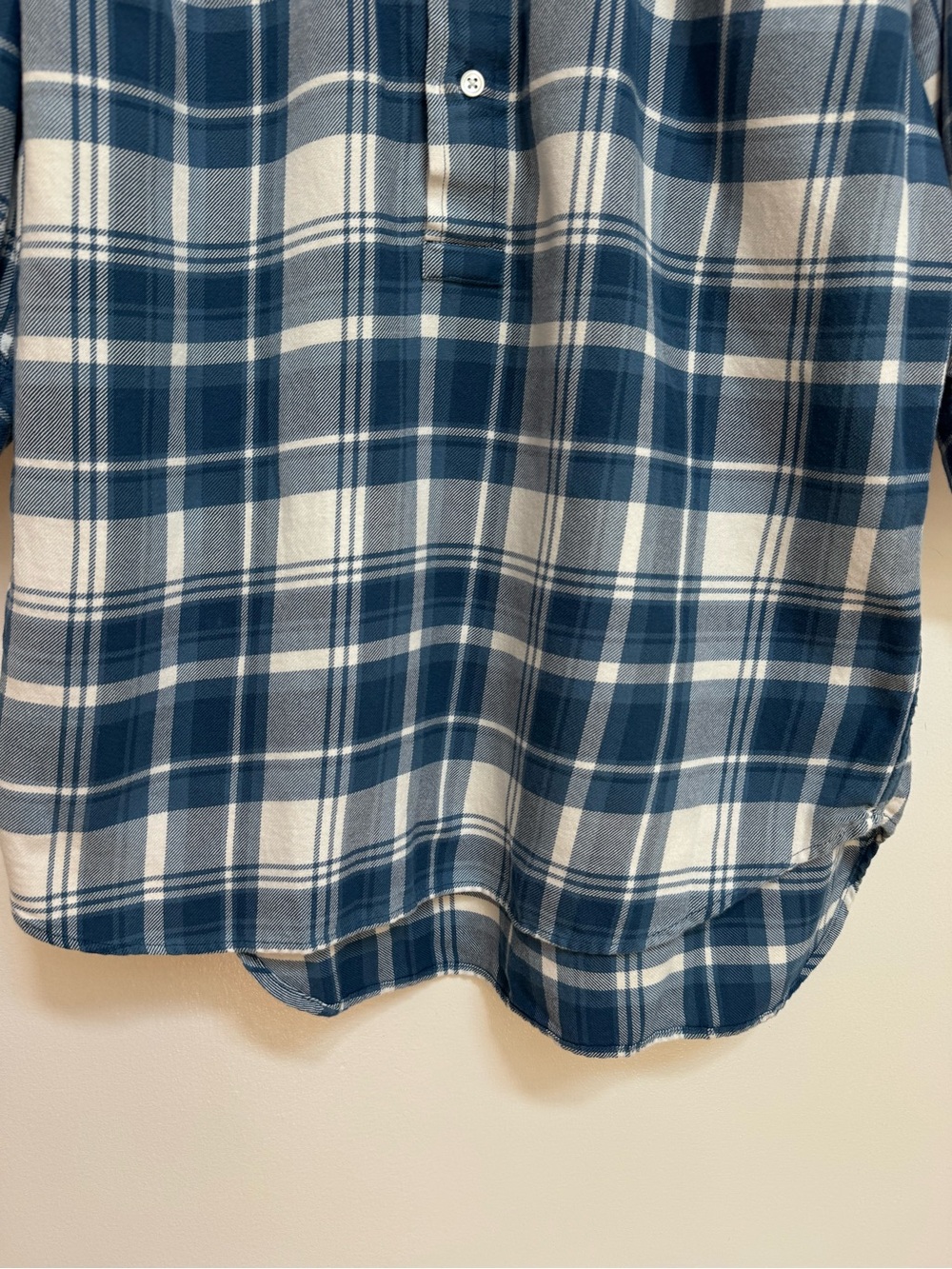 Polo Ralph Lauren Cotton Plaid Popover Blouse Top Women Small Country Western - Picture 6 of 14